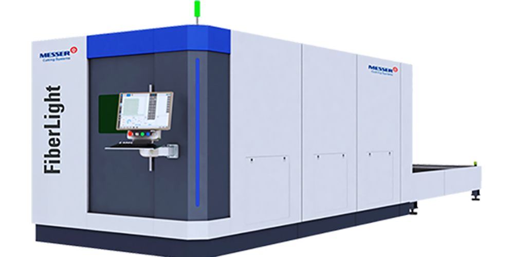 Máquina de corte a laser FiberLight Série F com mesa de troca rápida